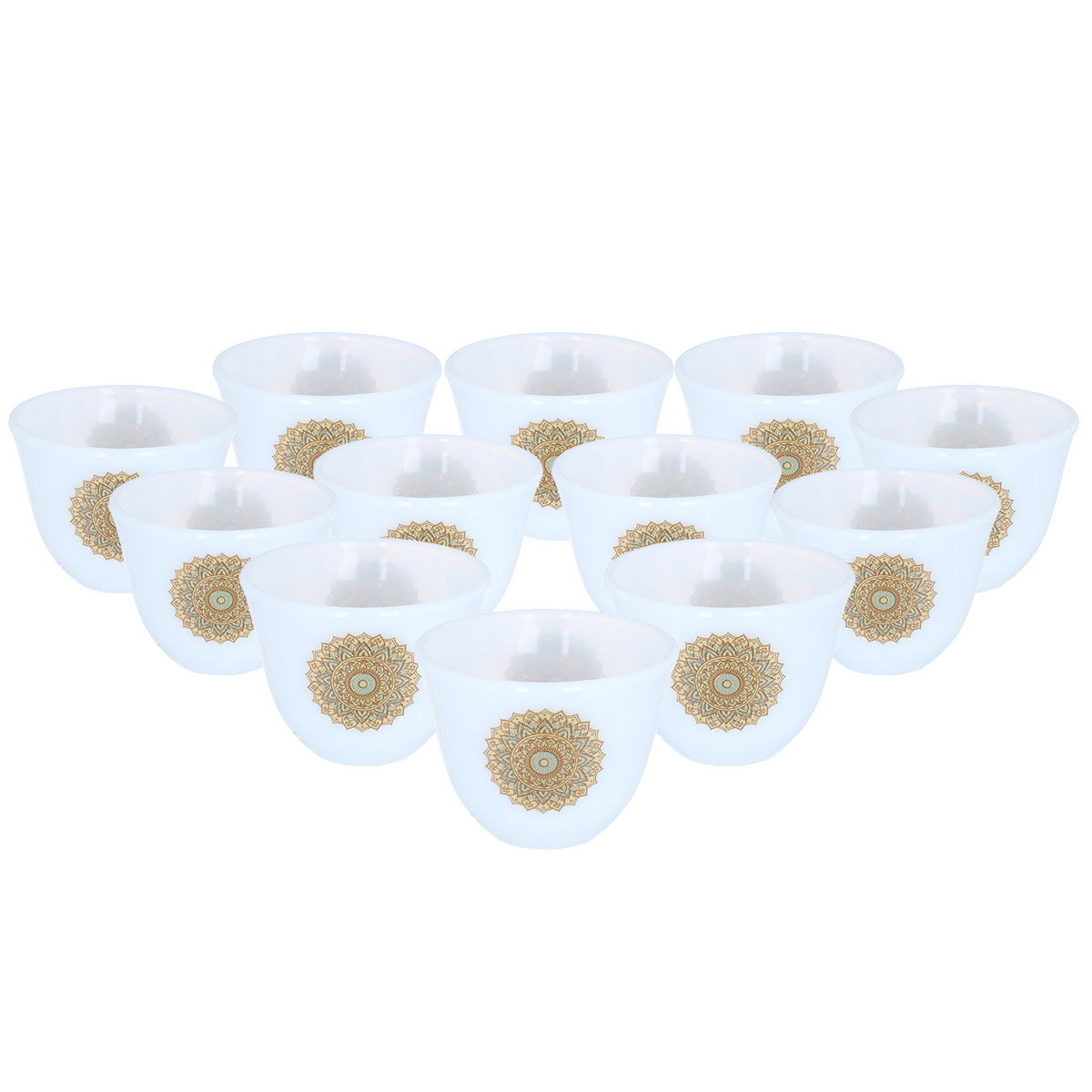 Al Saif Gallery Arabic coffee cups set, 12 pieces - white product image 2