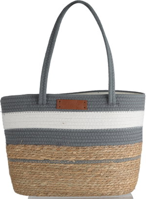 Al Saif Gallery Wicker Thermos Bag, 45x30 cm - Beige, White, Dark Gray product image 2