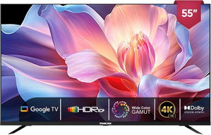تلفزيون ذكي نيكاي، 55 بوصة، دقة 4K Ultra HD، جوجل تي في، تحكم صوتي، مع أجهزة أندرويد وأبل، 55NIKGOOGLE - أسود product image