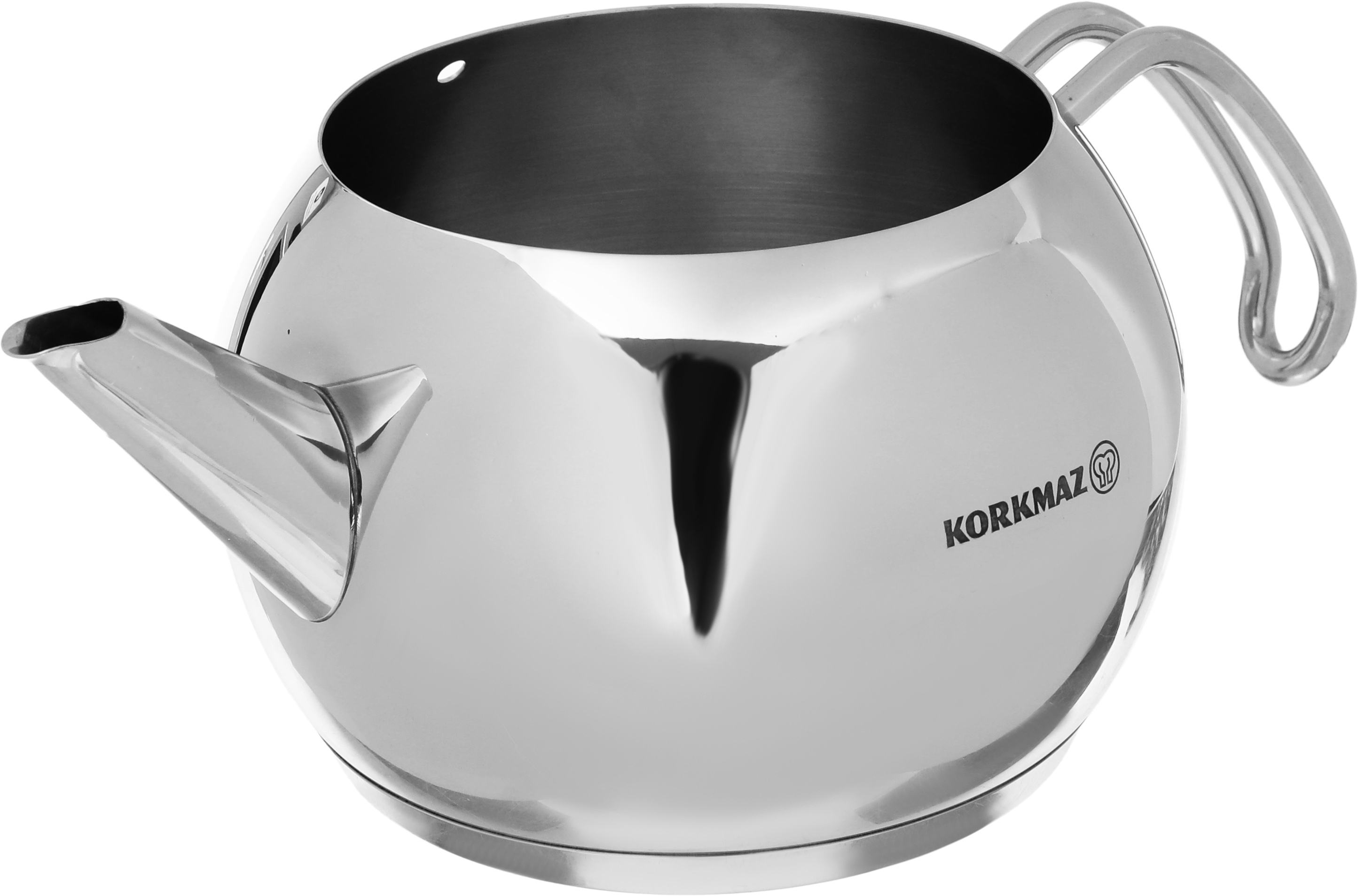 korkmaz Double Steel Turkish Tea Set, 1.1/2 Liter - Silver product image 2