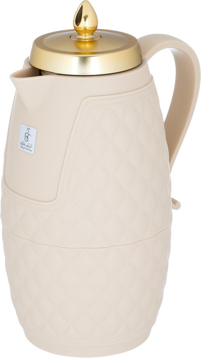 Timeless Al Hanouf Thermos, 1 liter, thermal glass inner container, plastic outer shell - golden beige product image 3