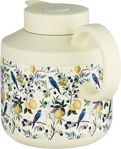 Timeless Hala Thermos, Stainless Steel Inner Container, 0.6 Liter, Press-On, Self-Service - Cream Color product image 2