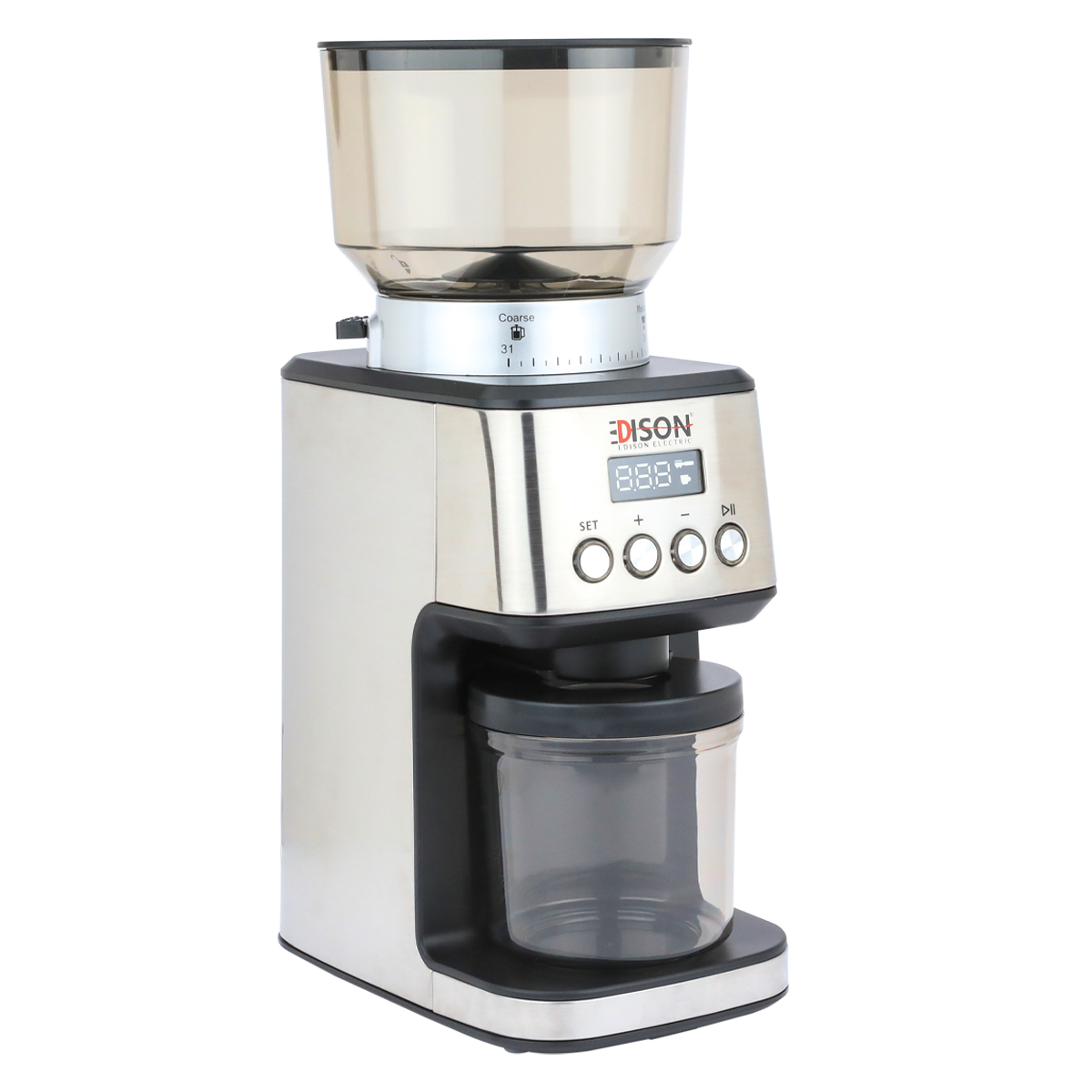 مطحنة قهوة ديجتال إديسون، 180 واط، 320 جرام - فضي product image 5