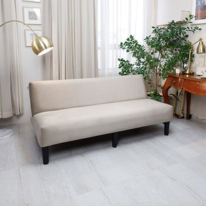 كنبة سرير خشب كندي باك كومفورت، 55×170×72 سم، قماش الجاكار - البيج product image