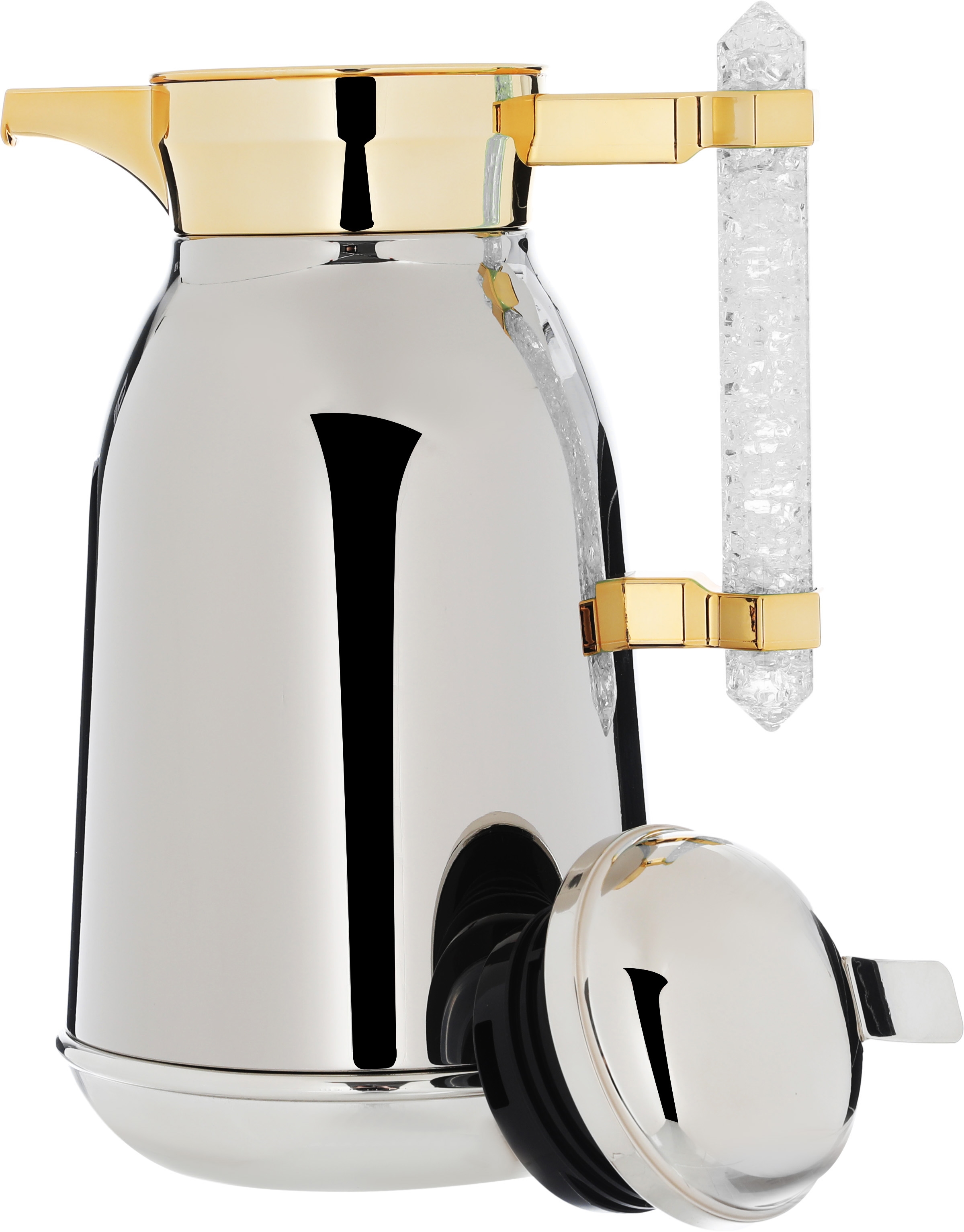 Al Saif Gallery Shahd Steel Thermos Set, 1 Liter/0.75 Liter, 2 Pieces - Silver product image 9