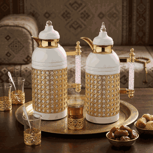 طقم ترامس سارة السيف غاليري، 1/1 لتر، يد كريستال، حافظة داخلية زجاج حراري، هيكل خارجي استيل - لؤلؤي product image 2