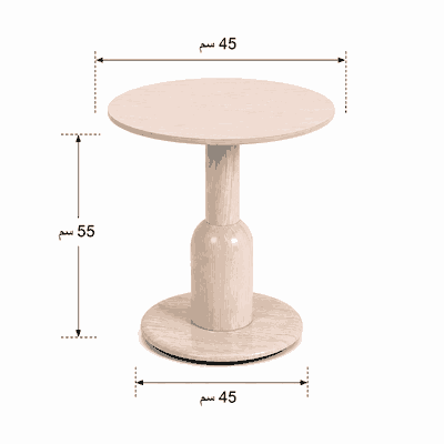 طقم طاولات سيراميك و معدن، 7 قطع - اسود بني product image 3