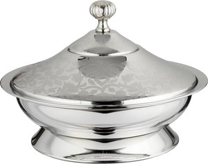 Alsaif Gallery Noor Ghozi Stainless Steel, Engraved, Base, 25Cm - Silver product image