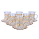 Max Glass tea and coffee serving set, 24 pieces, golden pattern - transparent product image 2