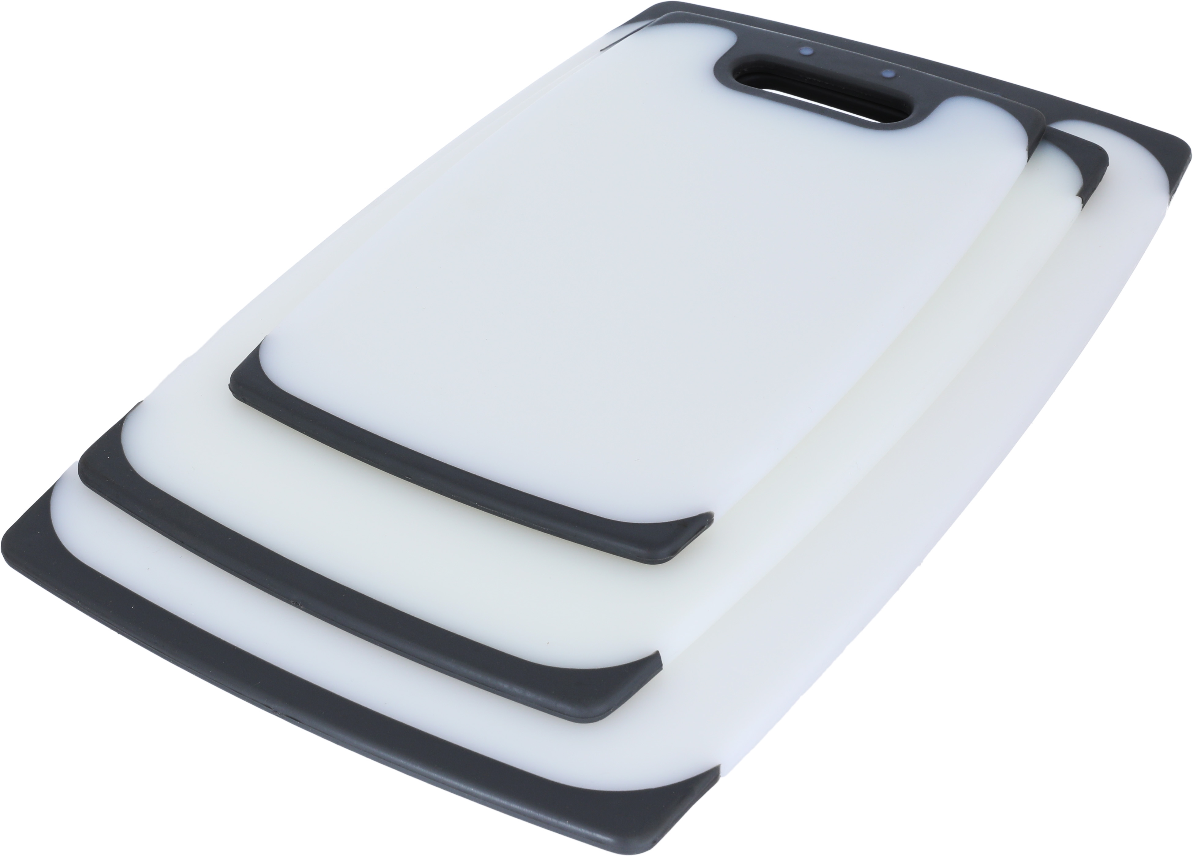 Al Saif Gallery Plastic Cutting Boards Set, 43.4x27x0.6 / 37x23x0.6 / 30x19x0.6 cm, Rectangle, 3 Pieces - White product image