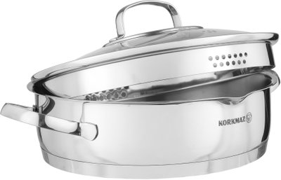 طقم قدور ستانلس ستيل استيما كوركماز، 8 قطع - فضي product image 9