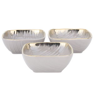 Al Saif Gallery Porcelain Bowl Set, 3 Pieces - Light Mauve product image