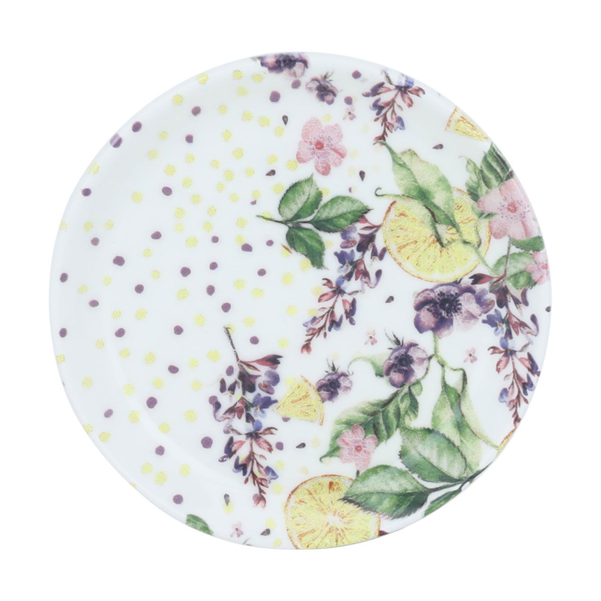 Al Saif Gallery porcelain serving plate, 10 cm, lemon pattern - colorful product image 1