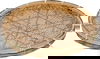 صحن تقديم خوص السيف غاليري، 40×40×15 سم، دائري - بني فاتح product image 1