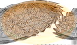 صحن تقديم خوص السيف غاليري، 40×40×15 سم، دائري - بني فاتح product image 1