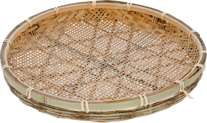 صحن تقديم خوص السيف غاليري، 40×40×15 سم، دائري - بني فاتح product image 1