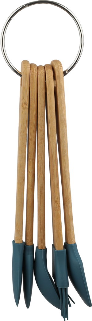 طقم ملاعق سيليكون السيف غاليري، 21x4 سم، 5 قطع - أخضر خشبي product image 2