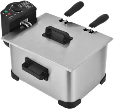 قلاية زيت تايفون، 2000 واط، 5 لتر، TY-04-003 - فضي اسود product image 1