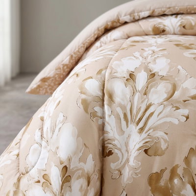 طقم لحاف ساليرنو مايكروفايبر، 240x260 سم، نفرين، 9 قطع - بيج product image 4