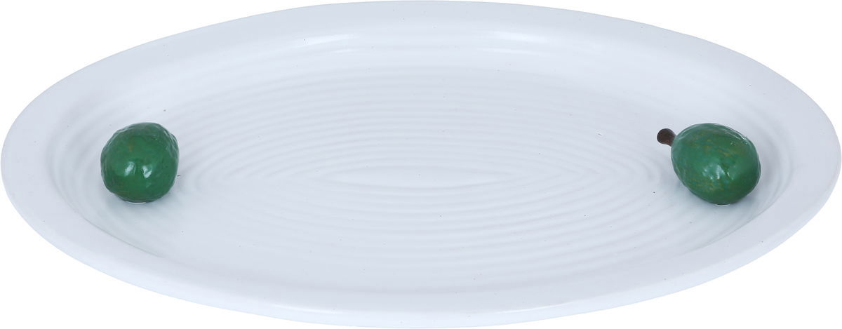 Al Saif Gallery Porcelain Serving Plate, 35.9 x 25.7 x 4.1 cm, Round - White product image 4