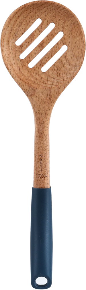 ملعقة تقليب طعام خشب بلاستيك السيف غاليري، 33×9.5 سم - ازرق غامق خشبي product image