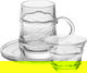 Glass Cup And Plates Set, 18 Pieces - Clear product image 1