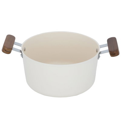Tornado Ceramic Pot, 22 cm, Wooden Handle - Beige product image 3