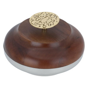 تمرية بغطاء استيل السيف غاليري، 21×21×11 سم - فضي خشبي product image 2