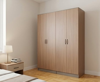 MDF wooden wardrobe, 54×160×200 cm, 4 doors - wooden product image 2