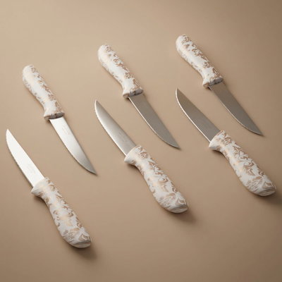 Al Saif Gallery Steel Knife Set, 6 Pieces - White product image 1