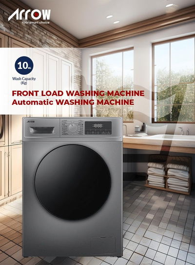 Arrow RO-11FWTS-01 Automatic Washing Machine, 10 kg, 16 Programs, 1400 RPM, LED, Front Load - Dark Gray product image 2