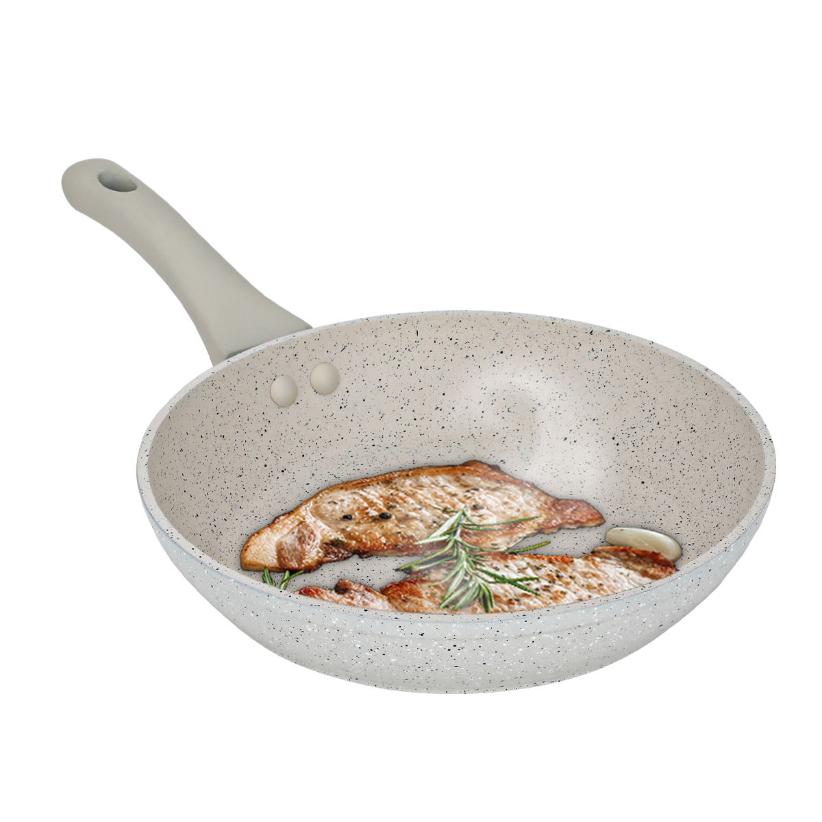Rocky Granite Frying Pan, 18 cm - Cream product image