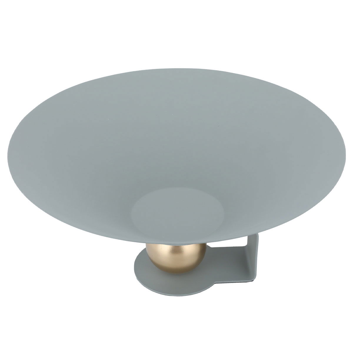 Steel Al Saif Gallery serving stand, round, deep - grey product image