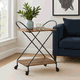 Metal And Wood Serving Trolley, 72×40×78 Cm, 2 Shelves, 360 Swivel Casters - Brown product image 2