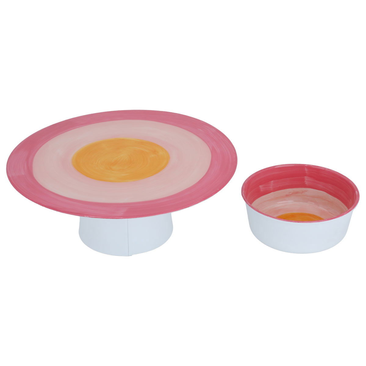 Al Saif Gallery Steel Cake Stand, 30 x 30 x 10 cm, Round, Base - Pink product image 2