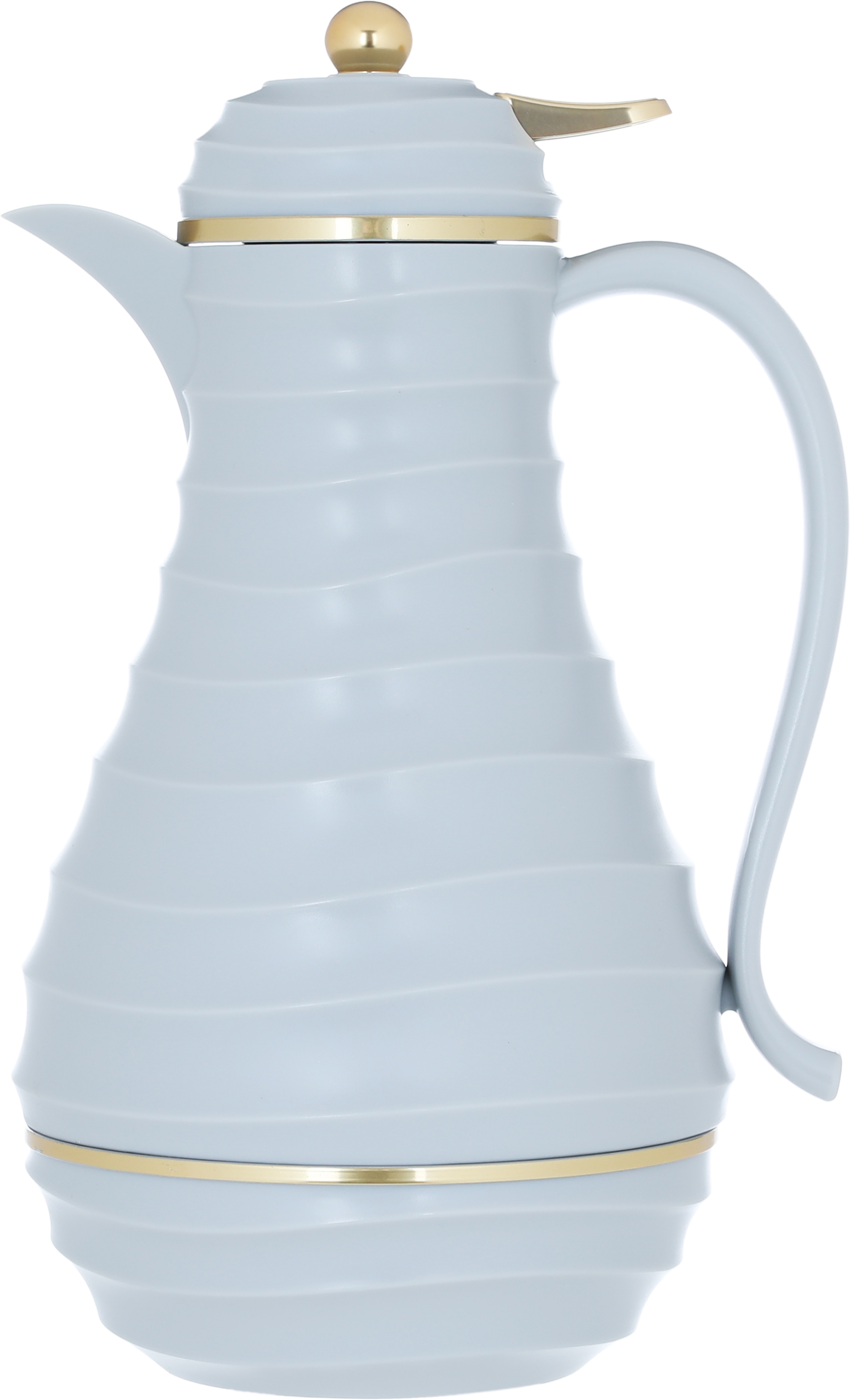 Al Saif Gallery Blanca thermos set, 1/0.75 liter, thermal glass inner container, plastic outer shell - light gray product image 3