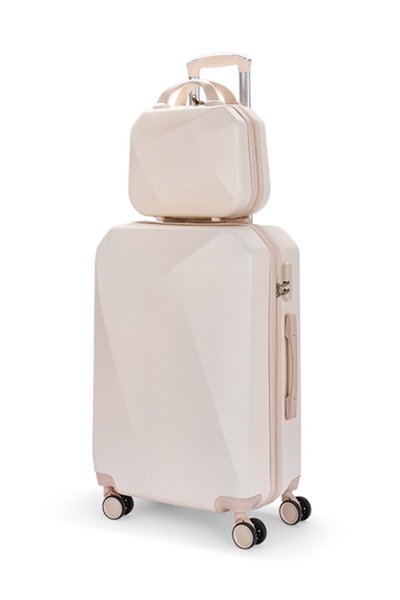 طقم شنط سفر ABS ليمرا، 6 مقاسات، 4 عجلات، زاويه 360 درجة، LMA-1347 - بيج product image 2