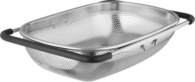 Al Saif Gallery Stainless Steel Handle Movable Strainer, 34x23.5x8.5 cm, Oval, Deep - Silver product image 2