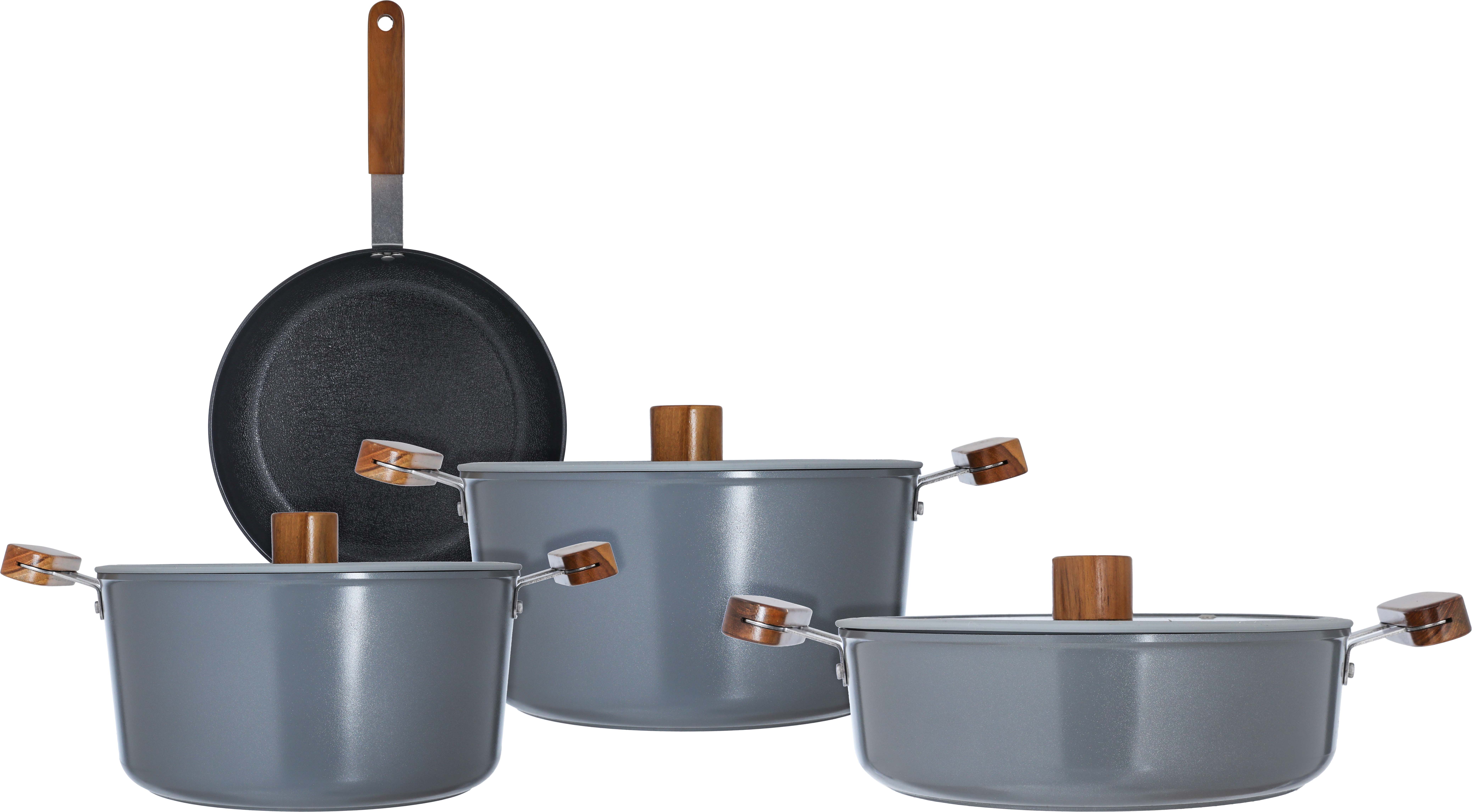 Tornado Ceramic Cookware Set, 7 Pieces - Dark Grey product image 1