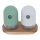 طقم ملاحه زجاج السيف غاليري، قطعتين، قاعدة خشبية - ملون product image 3