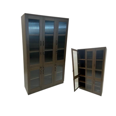 وحدة عرض مكتبية خشب MDF، 40×120×200 سم، 3 ابواب - بني product image 3