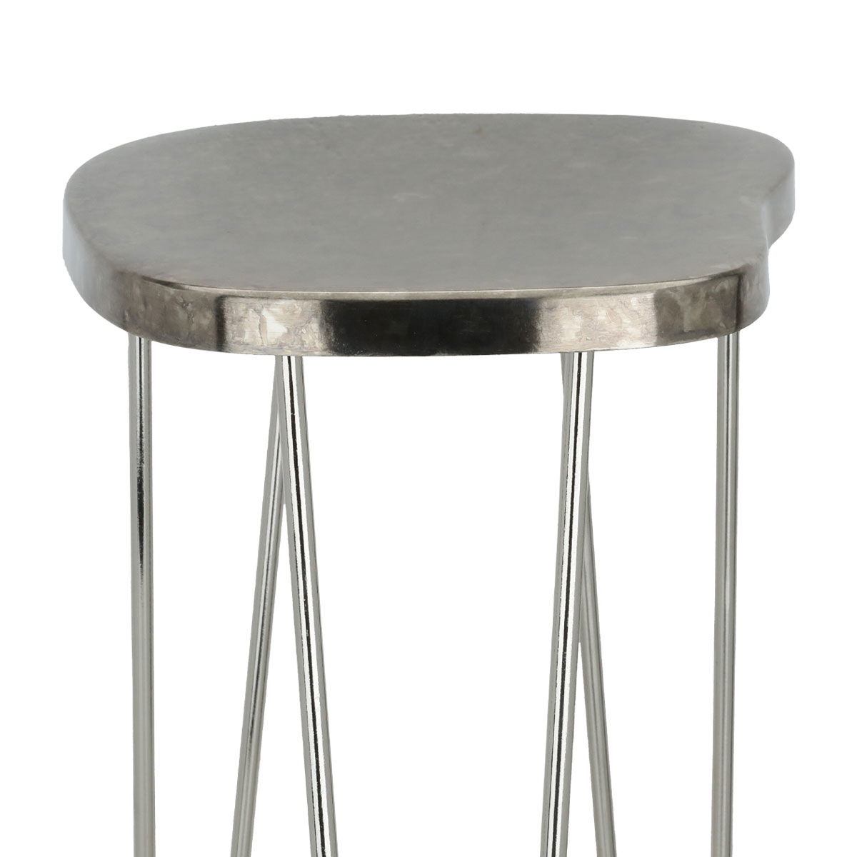 Al Saif Gallery steel table, round, base - silver product image 3