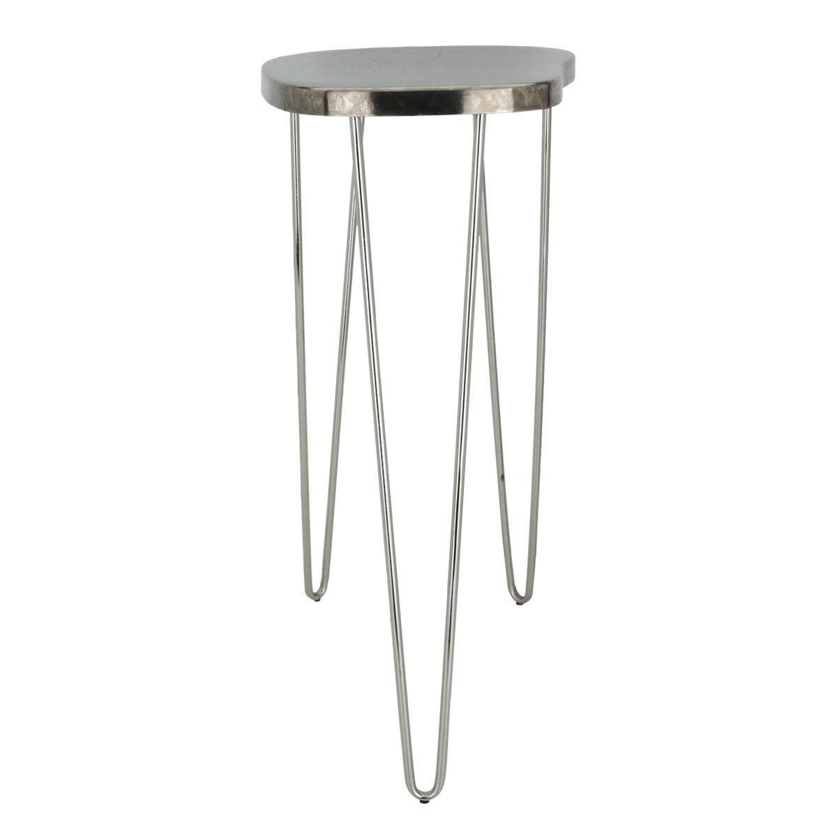 Al Saif Gallery steel table, round, base - silver product image