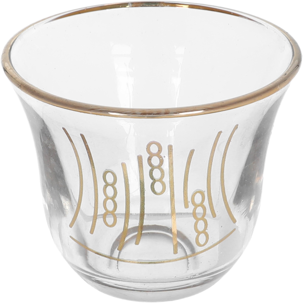 Al Saif Gallery Saudi Arabic coffee cups set from glass, 0.09 litres, 6 pieces - clear product image 2