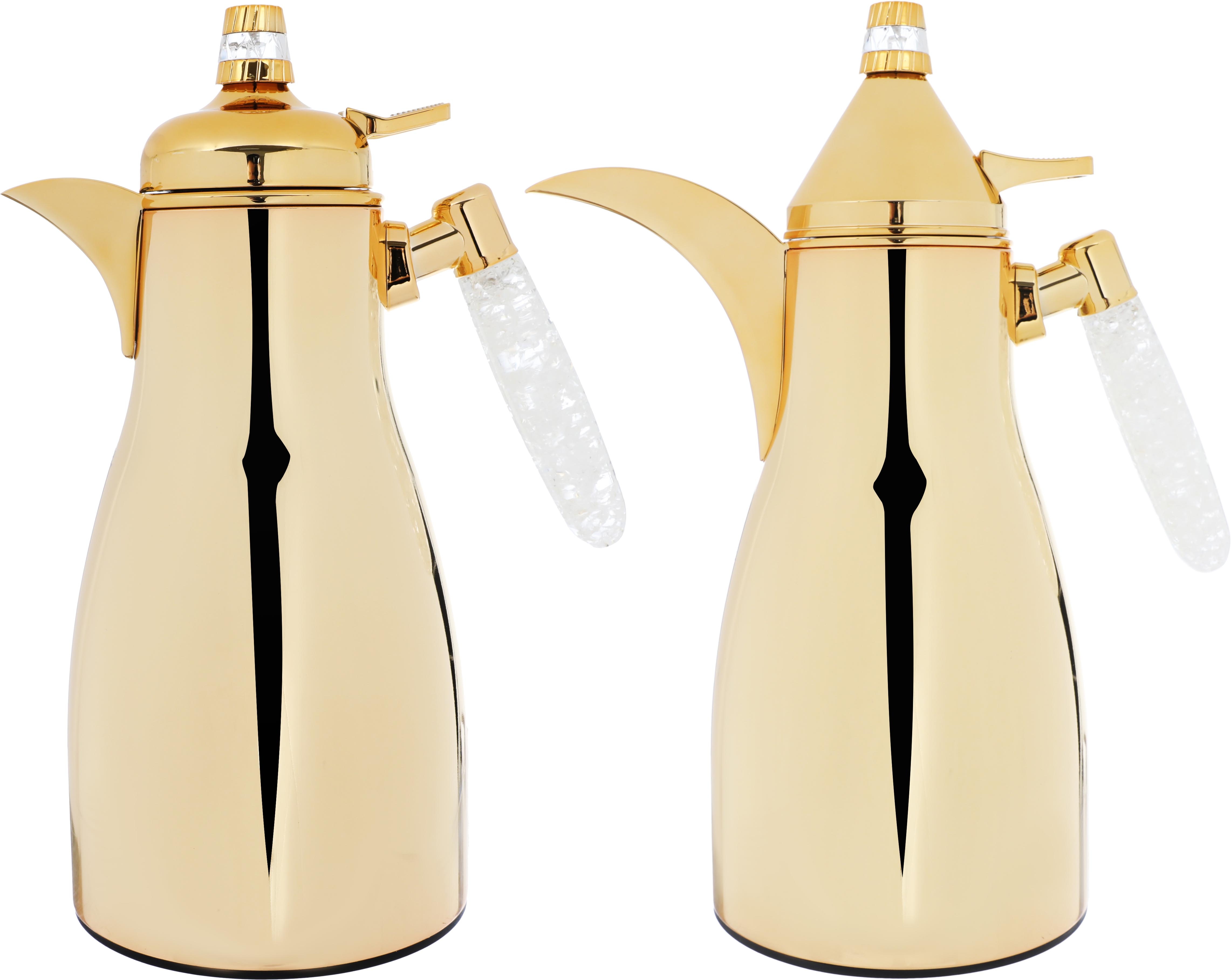 طقم ترامس استيل السيف غاليري(ميمونة)،1 لتر، 2 حبة - ذهبي product image 1