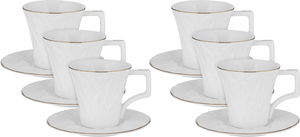 Al Saif Gallery ceramic coffee cup set, 12 pieces - white product image
