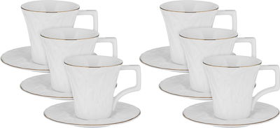 طقم فناجين قهوة سيراميك السيف غاليري، 12 قطعة - ابيض product image 1