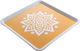Al Saif Gallery porcelain serving tray, 32 cm, square, patterned white-yellow product image 2