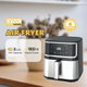 قلاية هوائية دينكس ، 1800 واط، 8 لتر ،DX2090 - اسود فضي product image 3