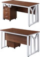 مكتب إداري خشب MDF، 160x80x75 سم - بني فاتح ابيض product image 1